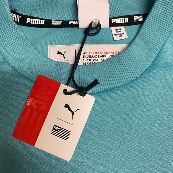 Puma Mens Maiu Blue TMC Hustle Way Miami Story Short Sleeve Pullover T Shirt XL - Picture 5 of 6